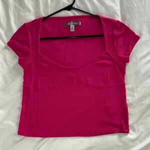 Urban Outfitters Vibrant Fuchsia Short Sleeve Top